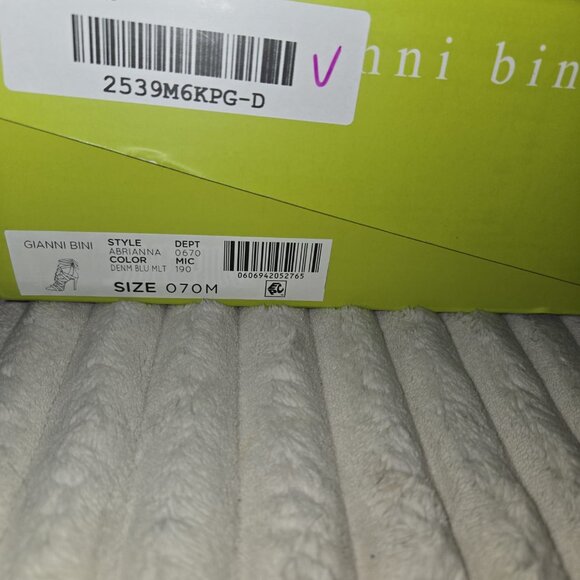 NIB Gianni Bini Abrianna Denim Blue MLT Stiletto Heels | Size 7 - Picture 6 of 9